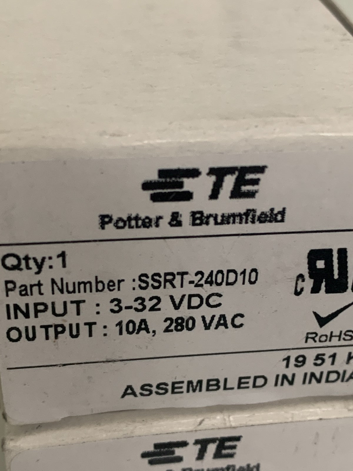 LOT OF 4 POTTER & BRUMFIELD SOLID STATE RELAY SSRT-240D102