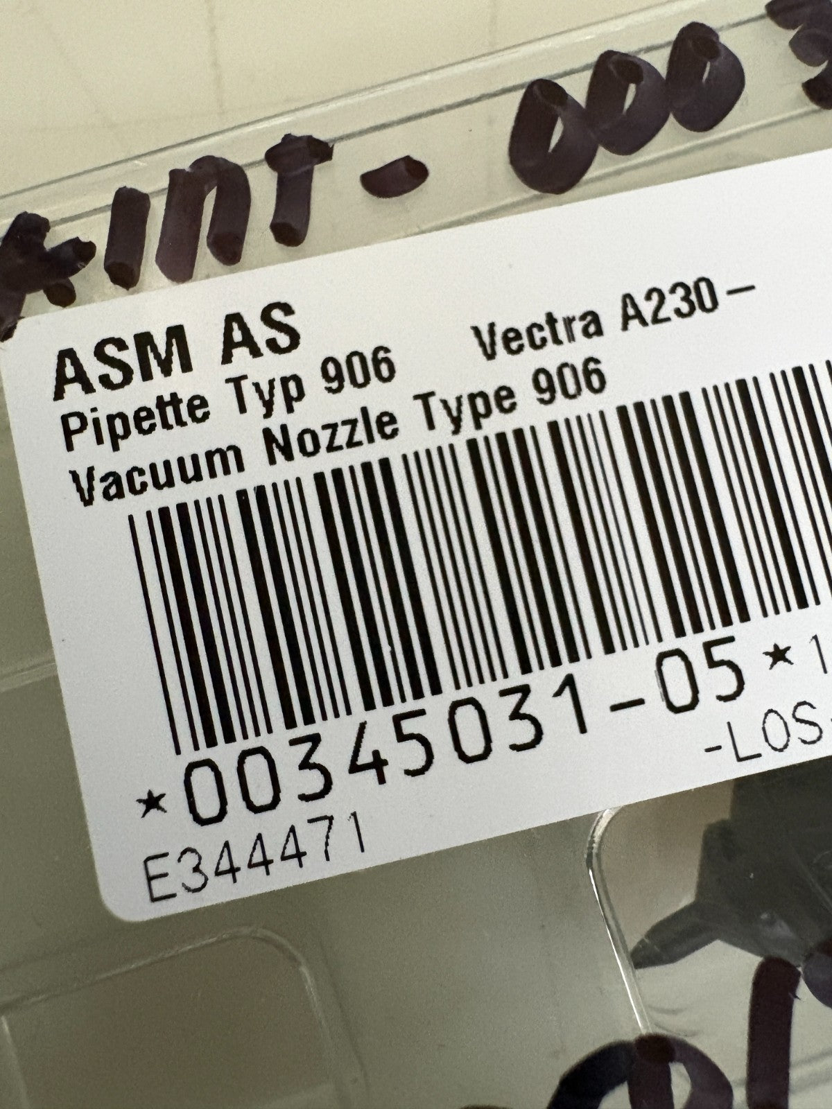 LOT OF 10 SIEMENS PIPETTE VECTRA A 230 VACUUM NOZZLE TYPE 9062