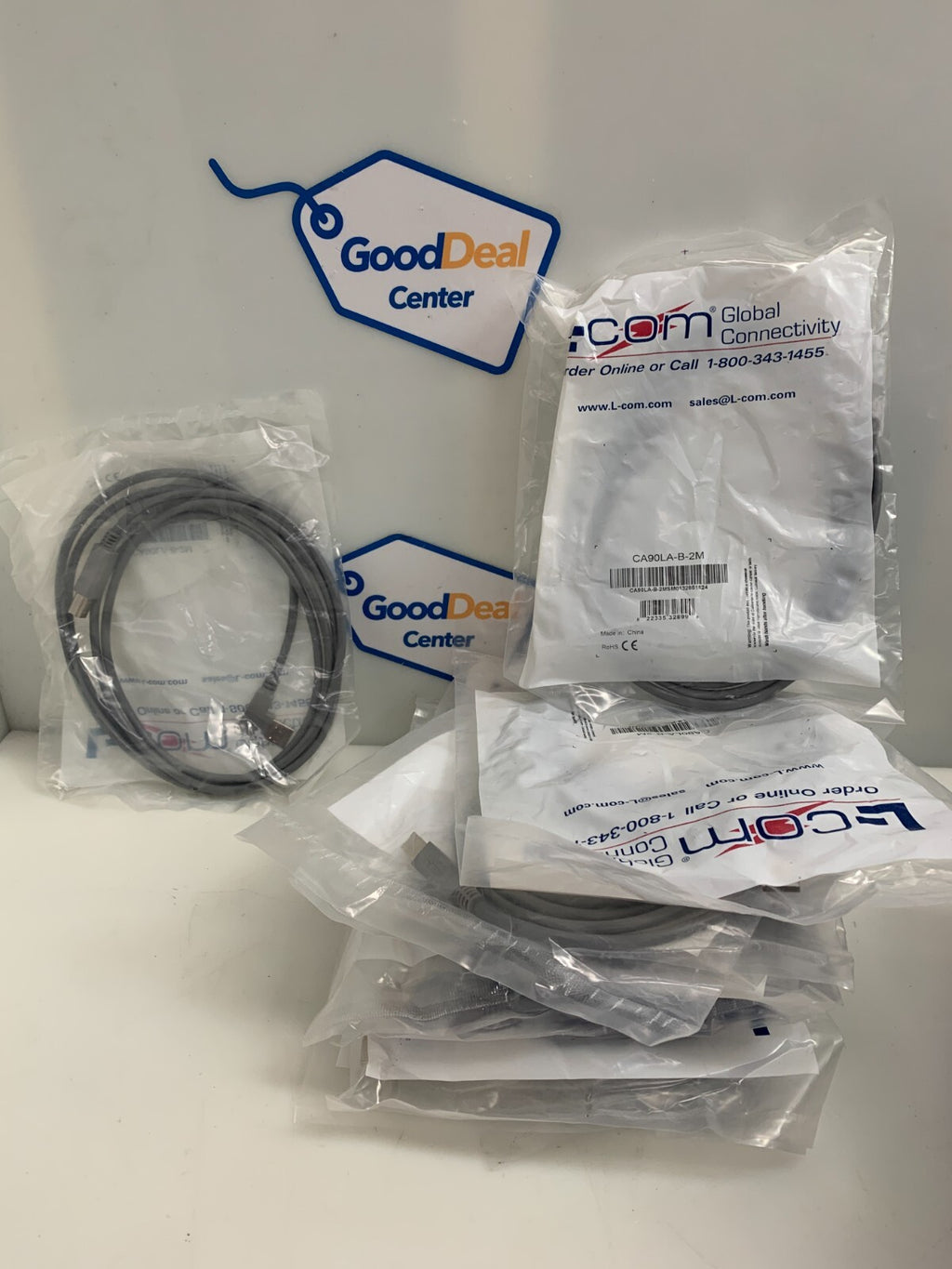 L-COM  Right Angle USB Cable  Straight B Male    CA90LA-B-2M   (Lot of 12)