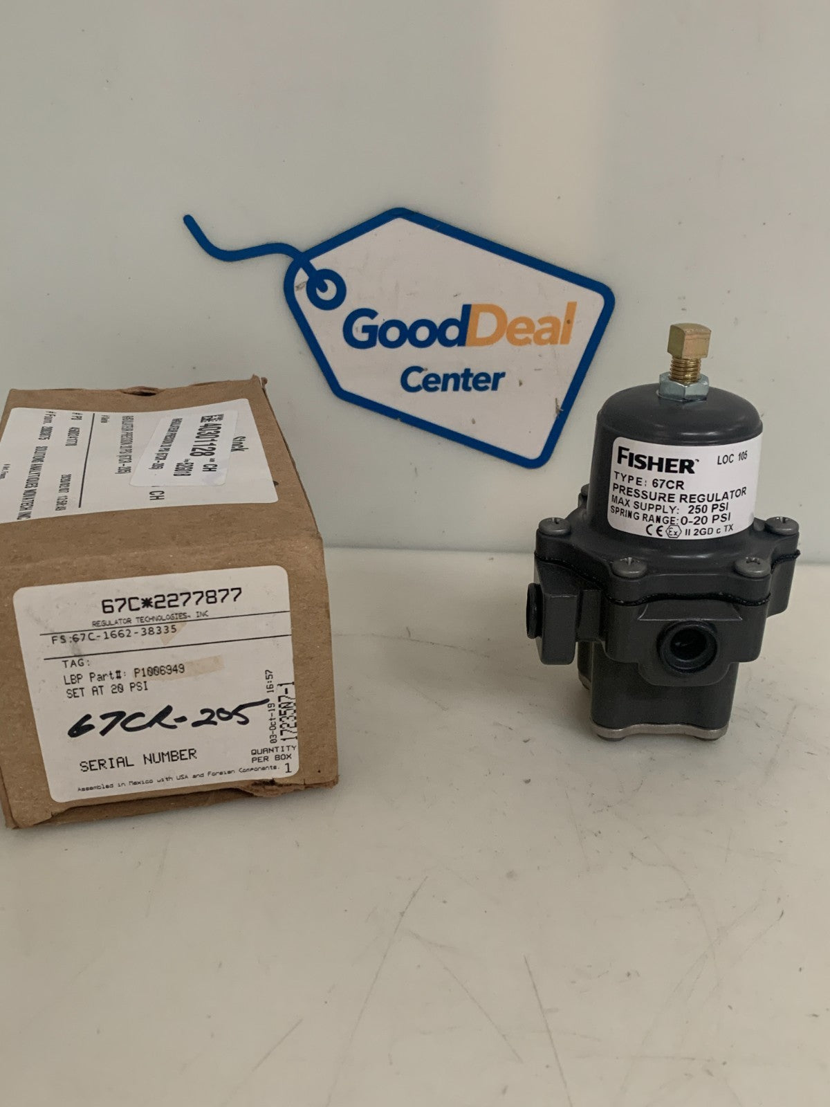 FISHER PRESSURE REGULATOR 67CR