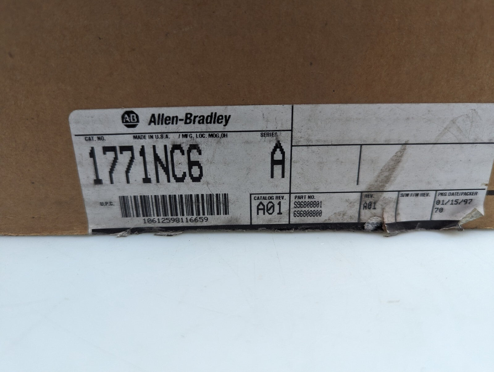 Allen-Bradley 1771NC6 SERIES A CABLE