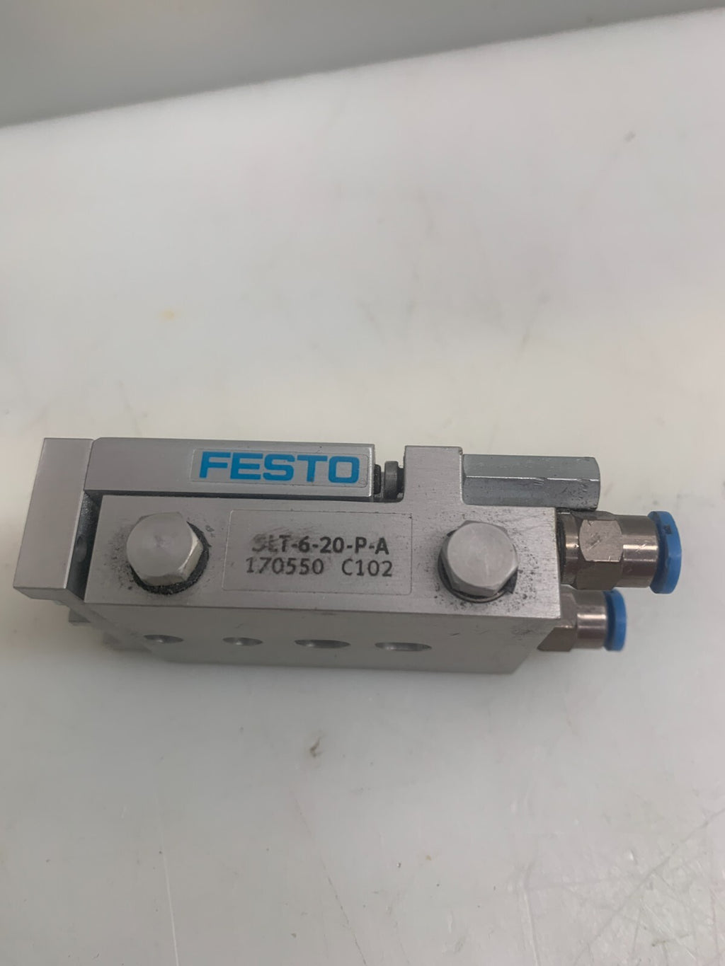 FESTO SLT-6-20-P-A   Mini Pneumatic Slide Cylinder 170550 (Lot of 2)
