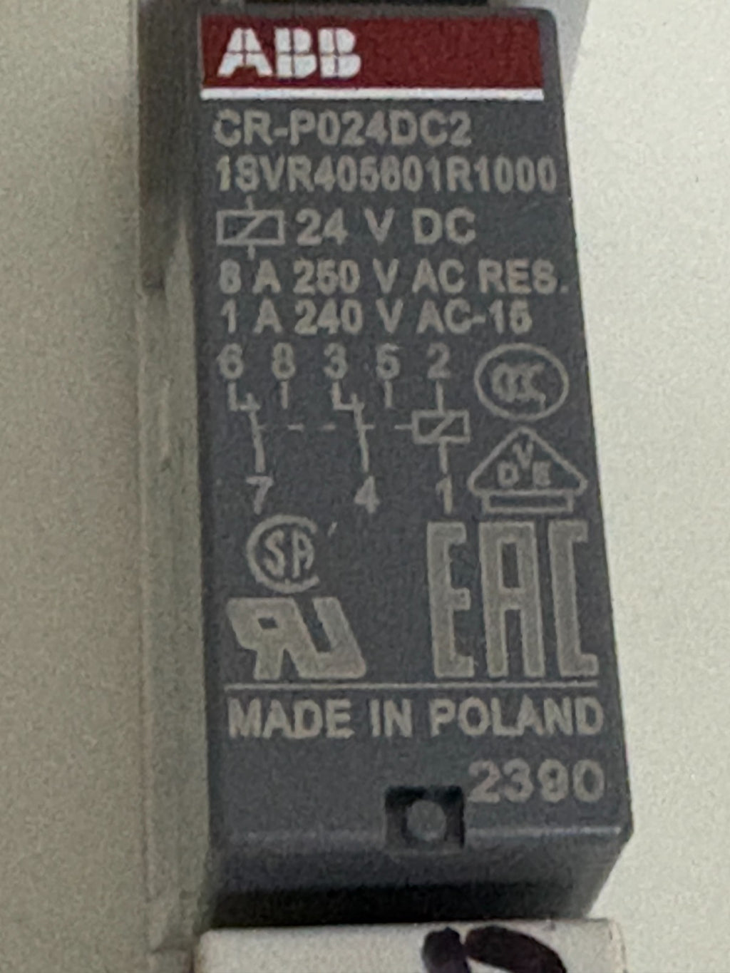 ABB RELAY CR-P024DC2 W/CR-PLS BASE