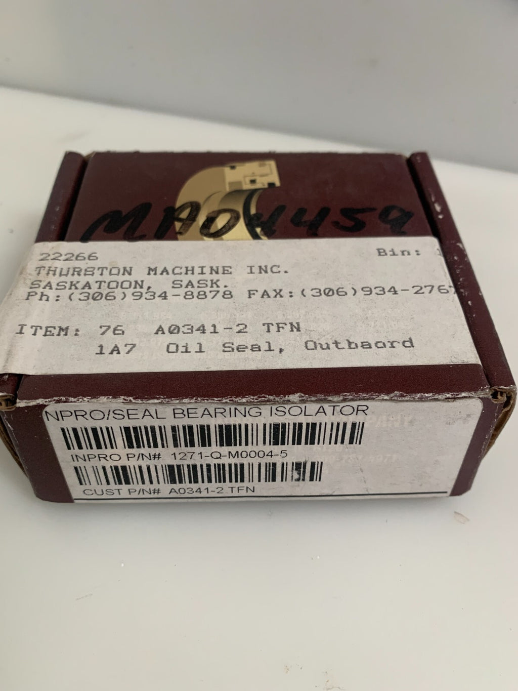 THURSTON MACHINE  76 A0341-2 TFN  Inpro/Seal Bearing Isolator  1271-Q-M0004-5