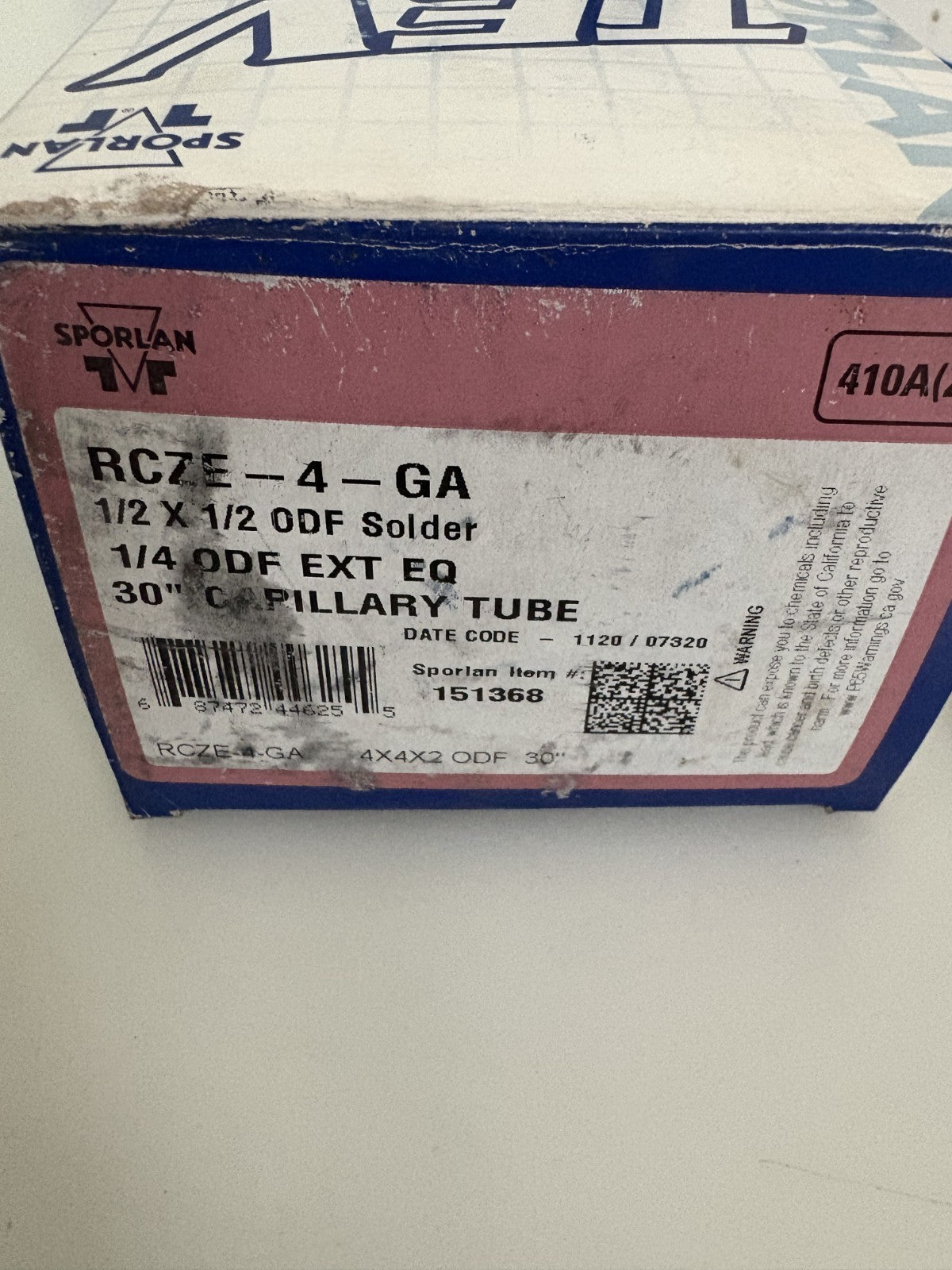 SPORLAN THERMOSTATIC EXPANSION VALVE RCZE-4-GA