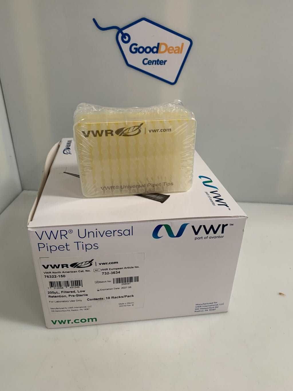VWR INTERNATIONAL PIPET TIPS 76322-150 EUR#732-3624