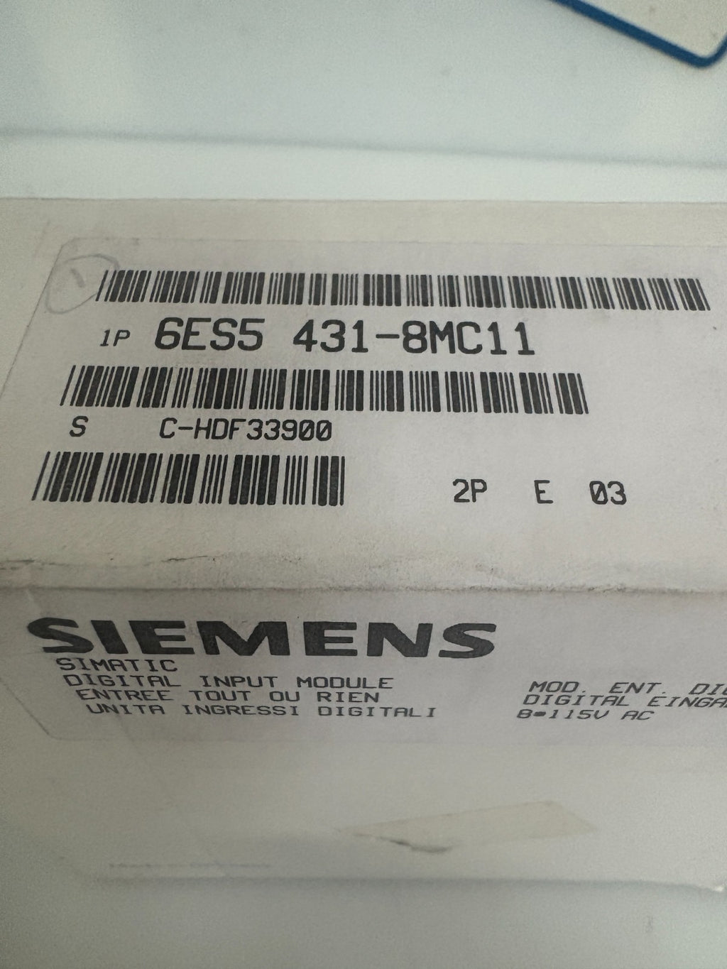 SIEMENS SIMATIC INPUT MODULE 6ES5 431-8MC113
