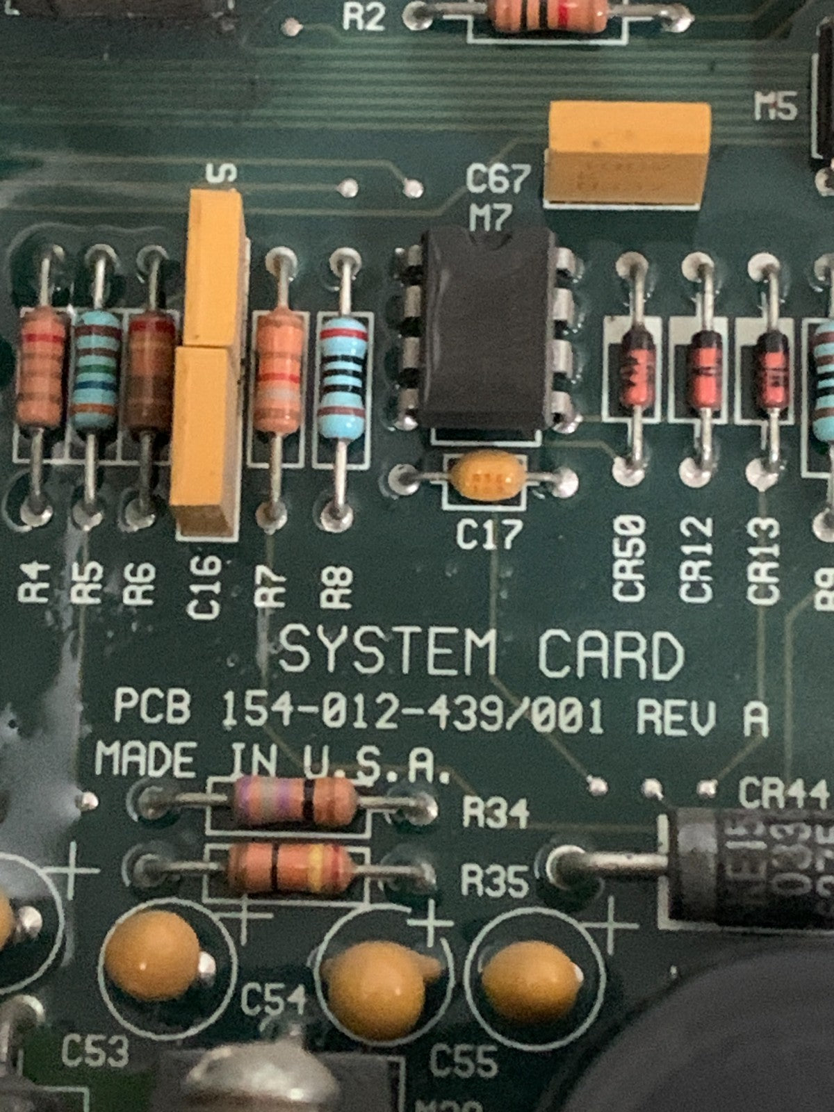 RAYMOND SYSTEM CARD CONTROL BOARD PCB 154-012-439/001 REV A