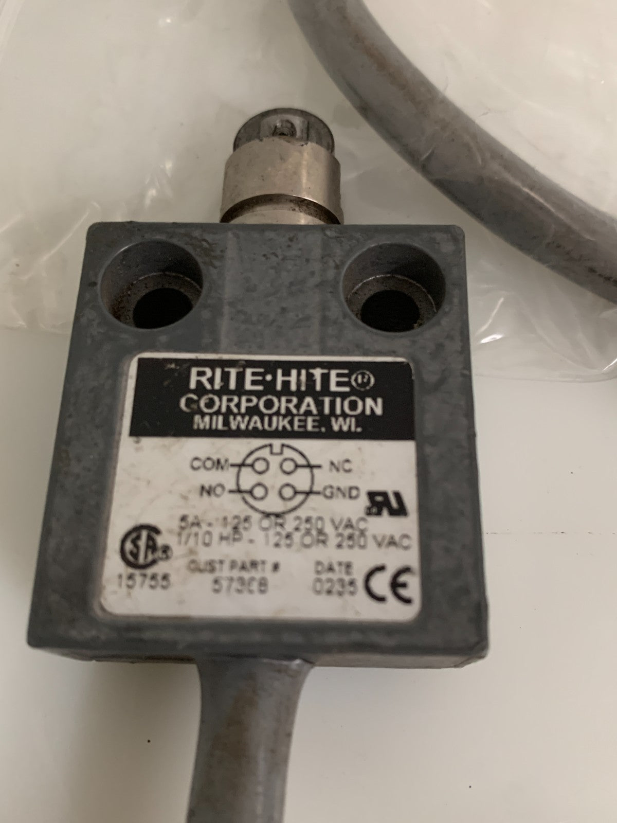 LOT OF 2 RITE HITE LS1 #573C8 LIMIT SWITCH