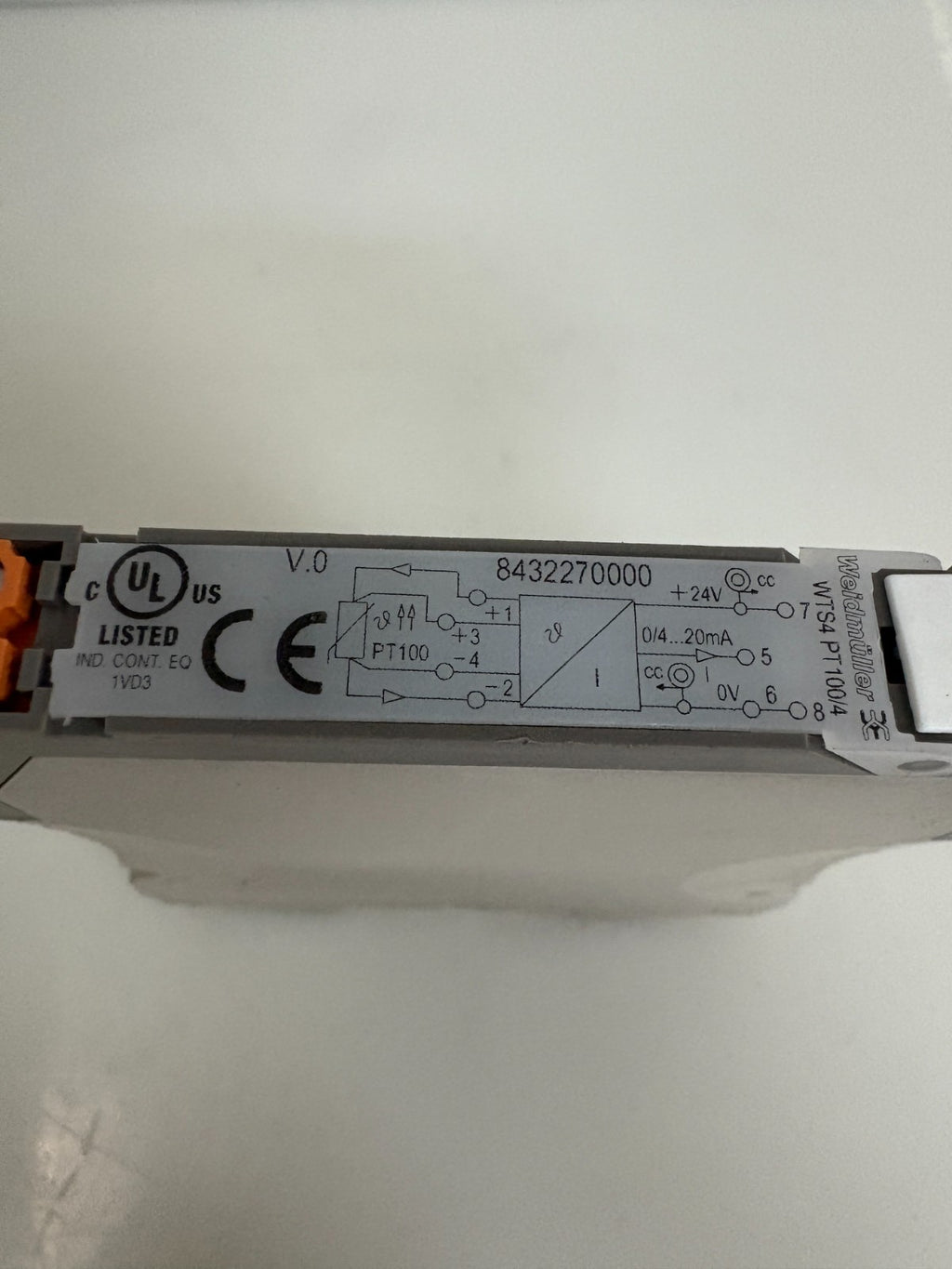 WEIDMULLER MODULE 843227 WTS4 PT100/4 C