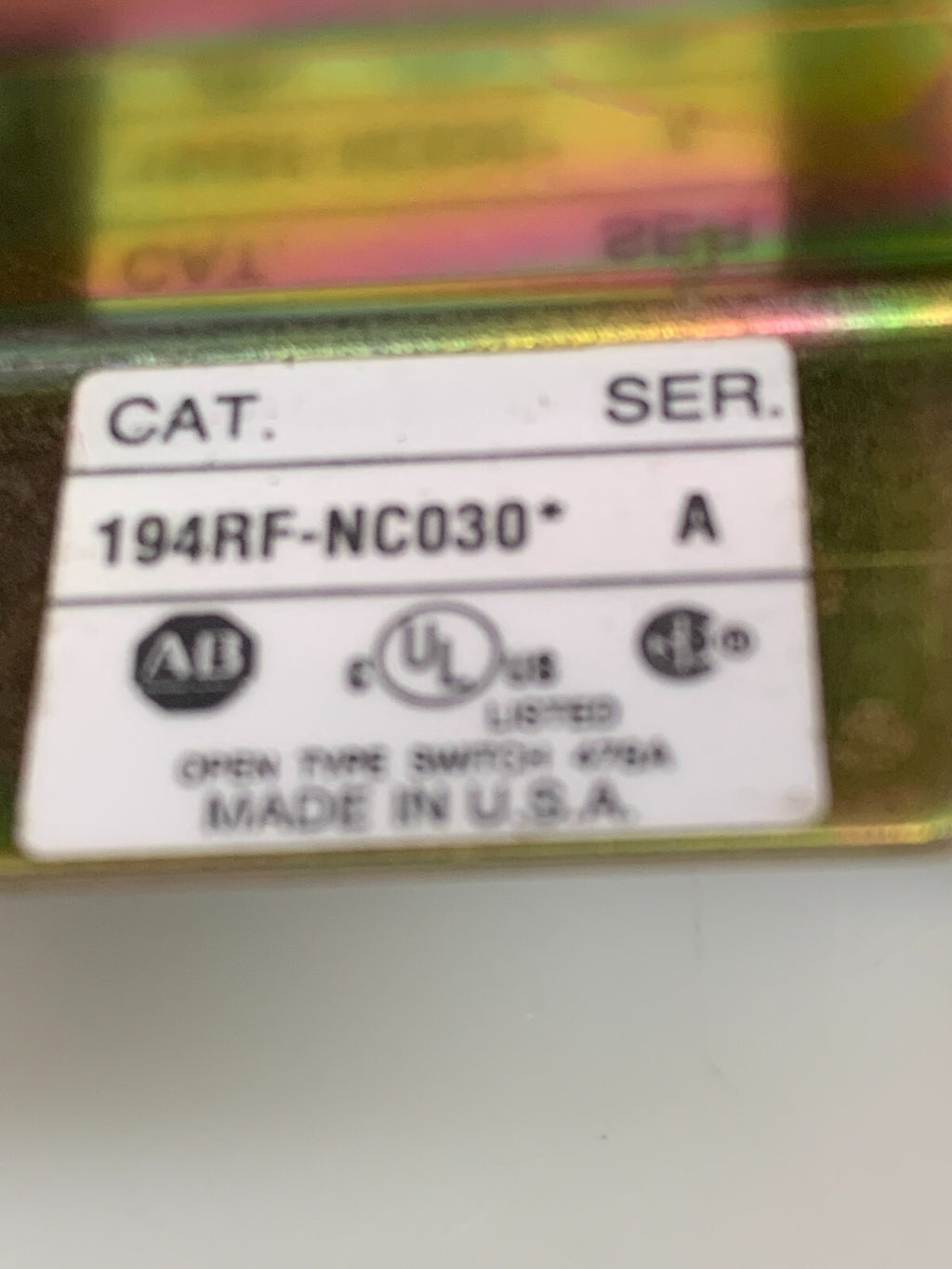 Allen Bradley 194RF-NC030 Ser A w/ 194R-NC030P3 Ser B Fuse Disconnect Switch
