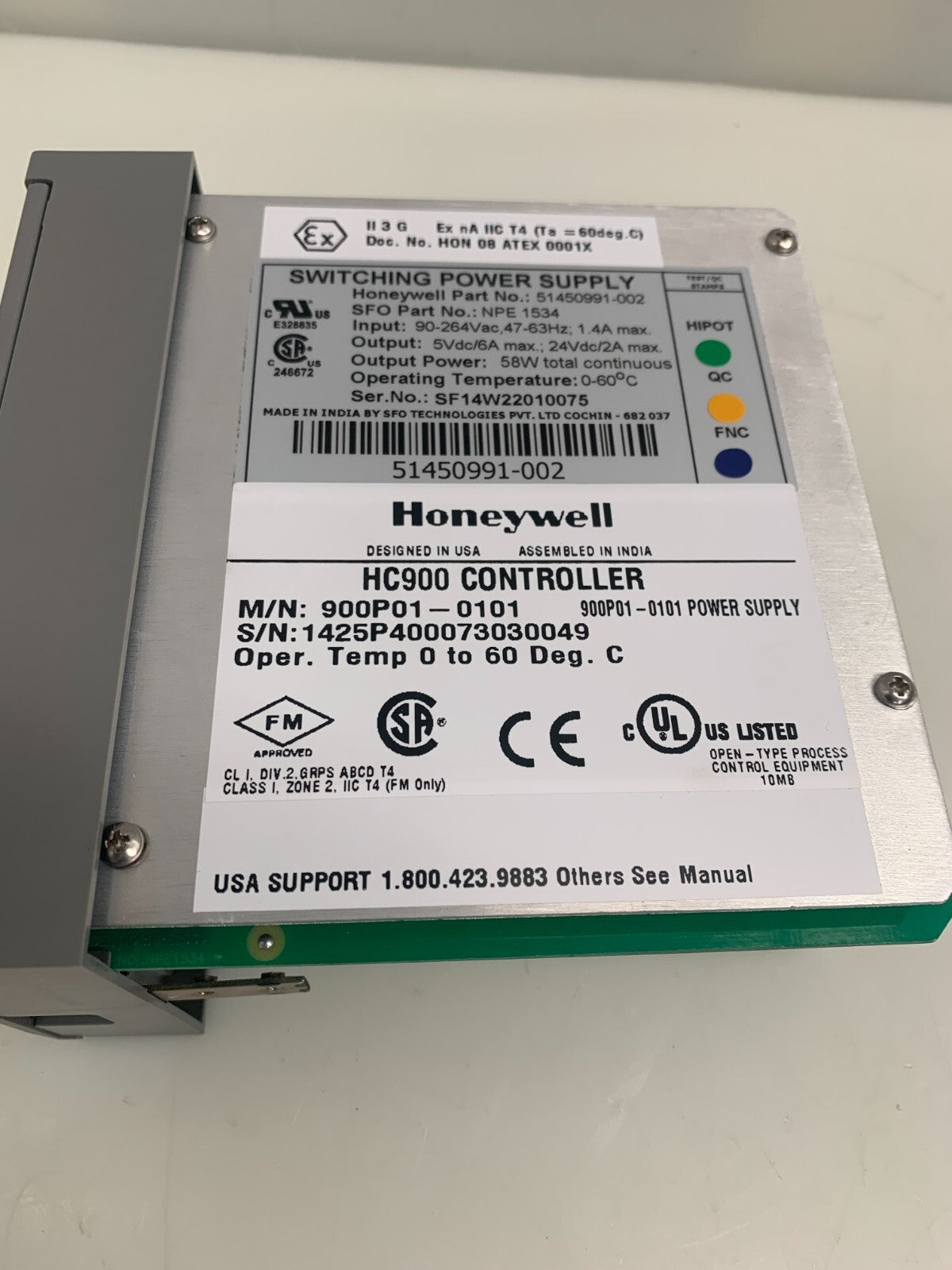 HONEYWELL HC900 Controller Power Supply   900P01-0101