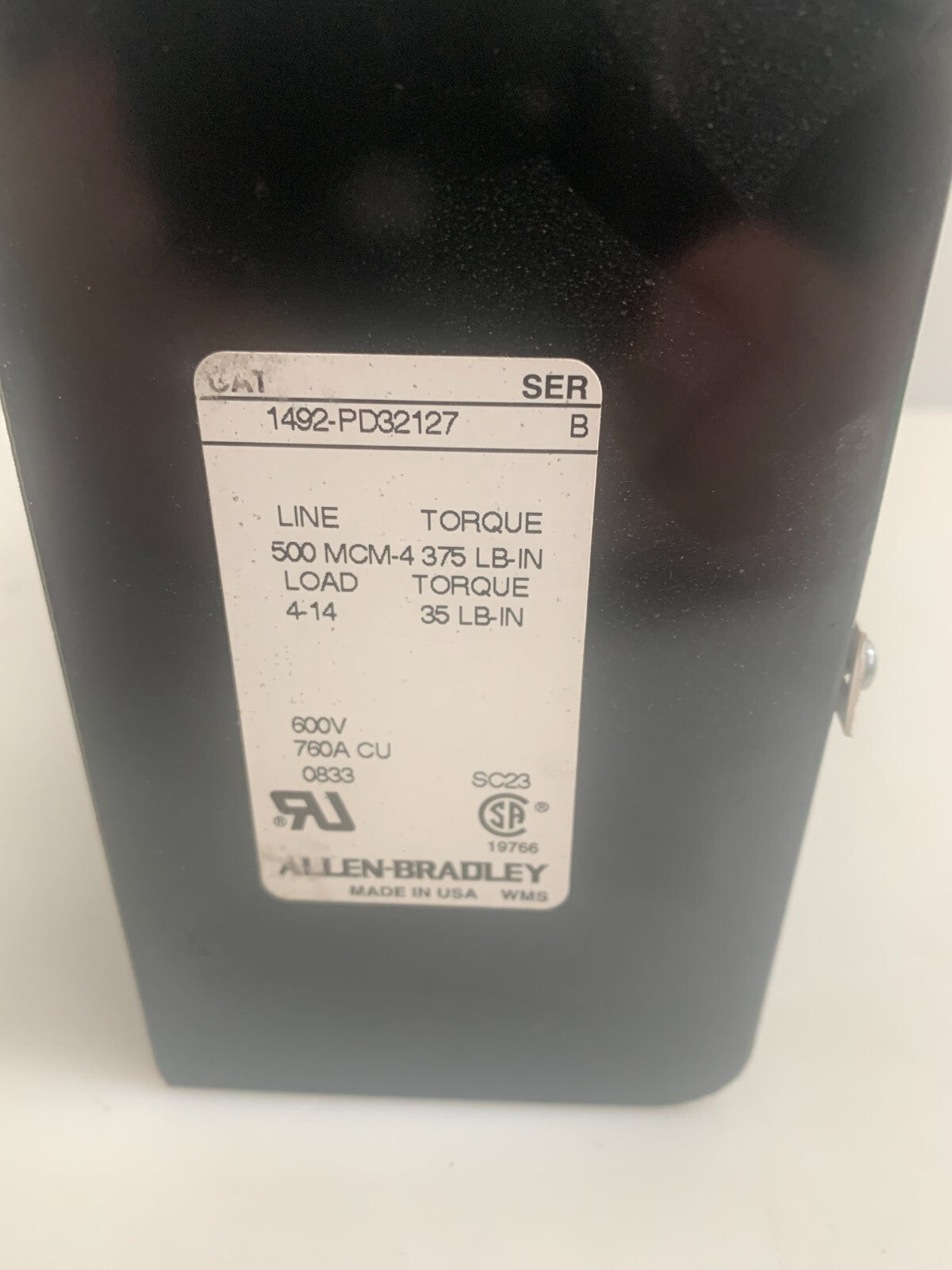 ALLEN BRADLEY  Power Distribution Block   1492-PD321291