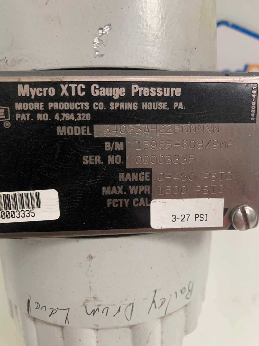 MOORE MYCRO XTC PRESSURE GAUGE TRANSMITTER 340G3AH22BNNNNN1