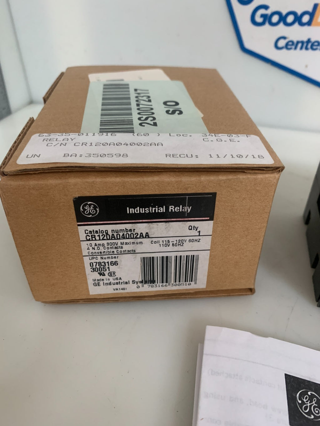GENERAL ELECTRIC IND. RELAY CR120A002AA