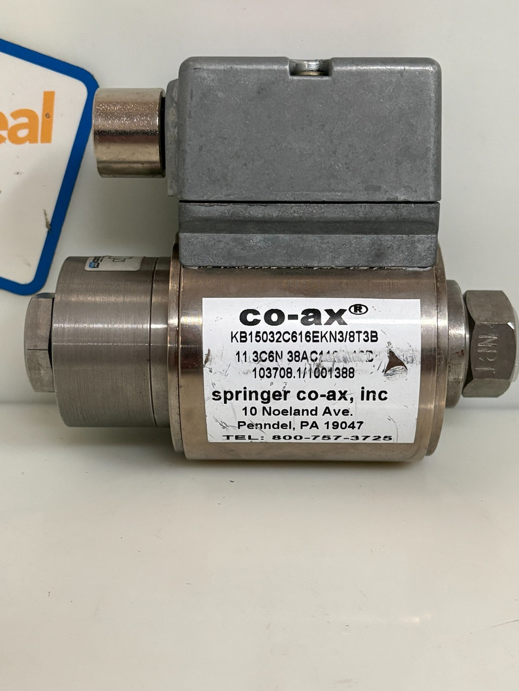COAX HIGH PRESSURE COAXIAL VALVE KB15NC 0-16 BAR1