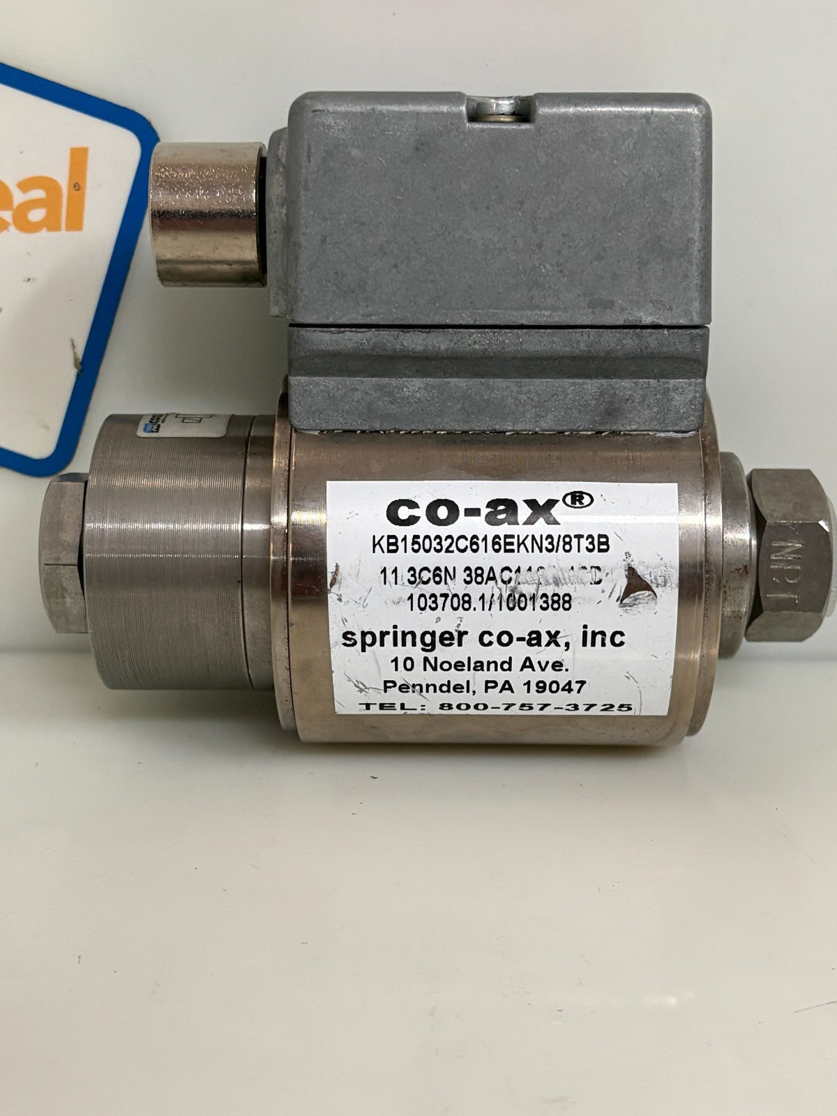 COAX HIGH PRESSURE COAXIAL VALVE KB15NC 0-16 BAR1