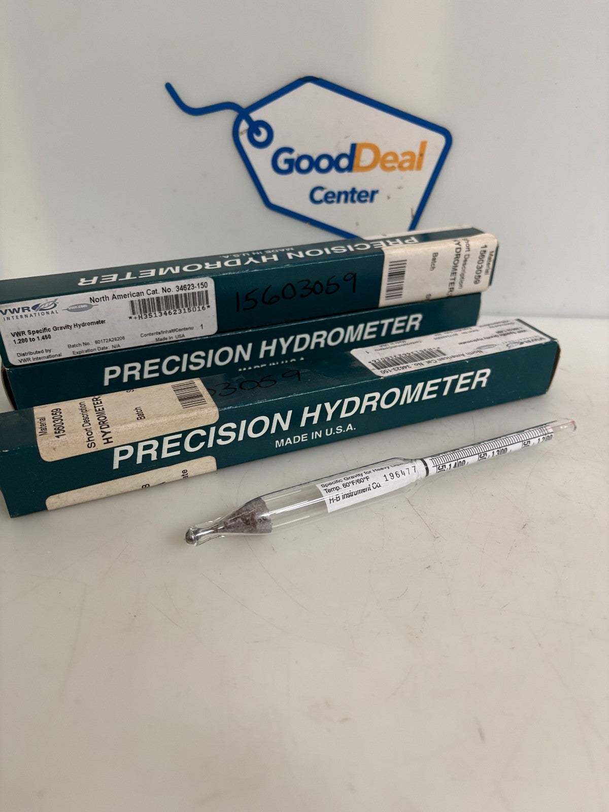 LOT OF 3 VWR PRECISION HYDROMETER 1.2-1.45