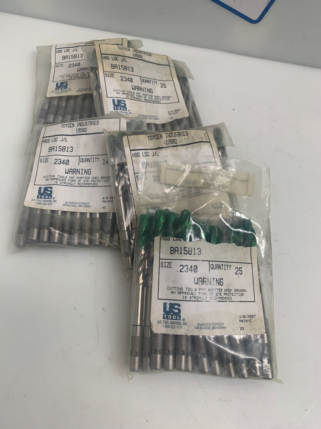 US TOOL  Grinding Drill Bit    Size 2350   BA15813  (Lot of 5 Bags of 25)