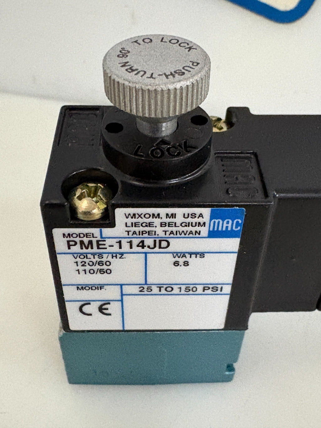 MAC SOLENOID VALVE PME-114 JD 1