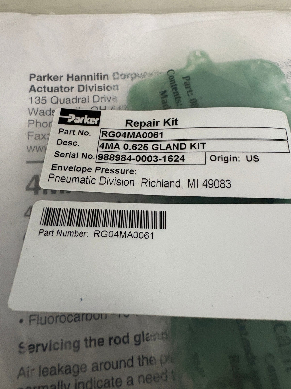 PARKER ROG GLAND KIT 1 1/2 RG04M40061 2