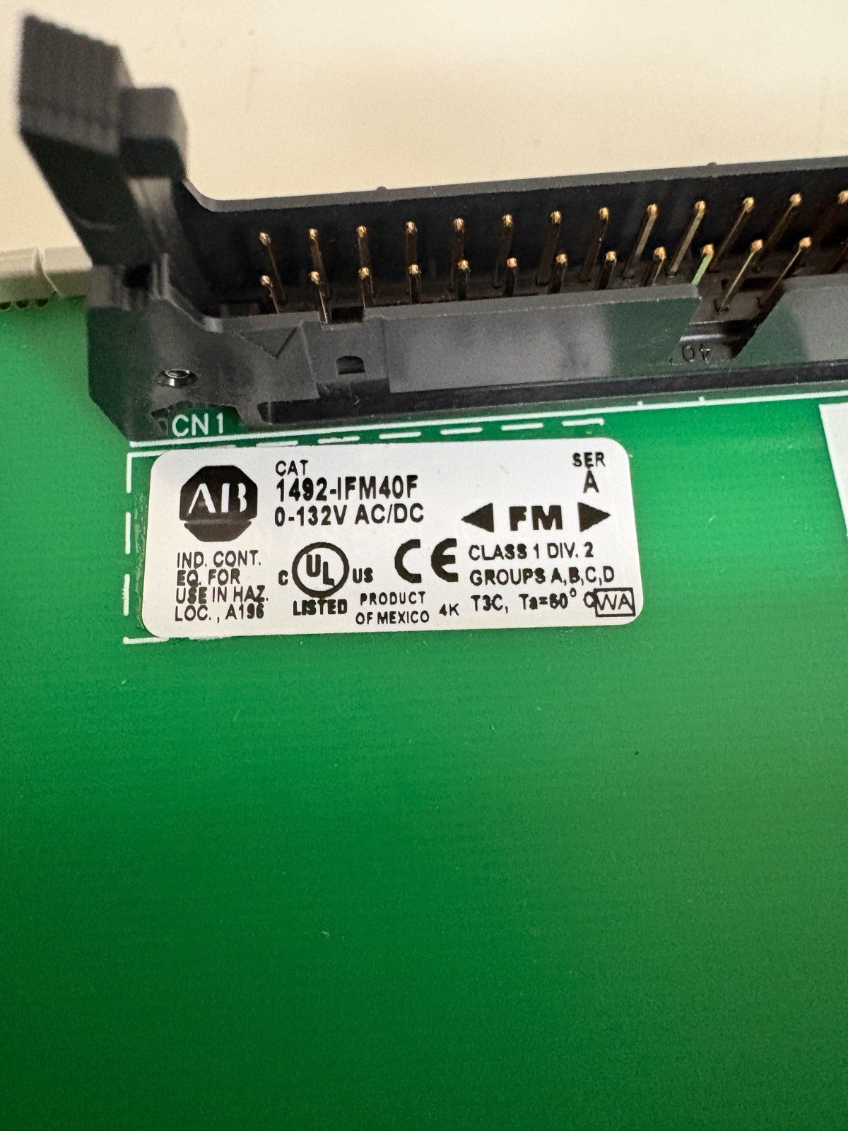 ALLEN BRADLEY 40 PT INTERFACE MODULE 1492-IFM40F2