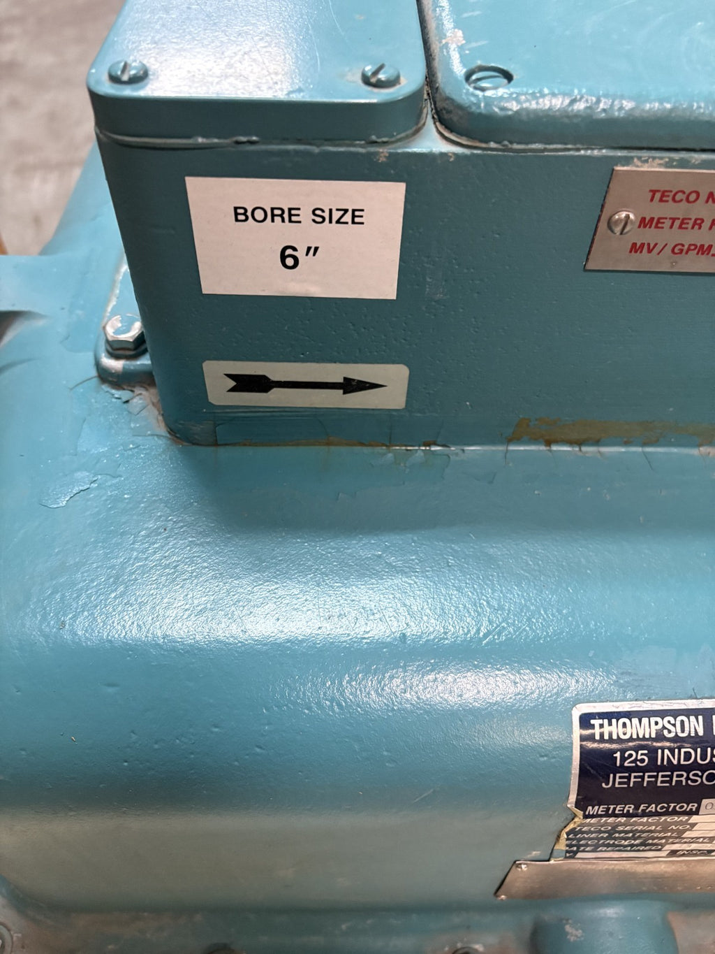 FISHER & PORTER TEFLON MAGNETIC TUBE FLOW METER MODEL 10D1416 AH