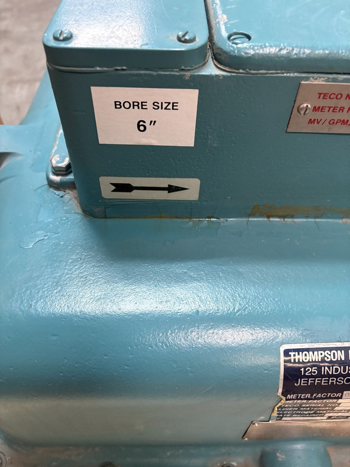 FISHER & PORTER TEFLON MAGNETIC TUBE FLOW METER MODEL 10D1416 AH