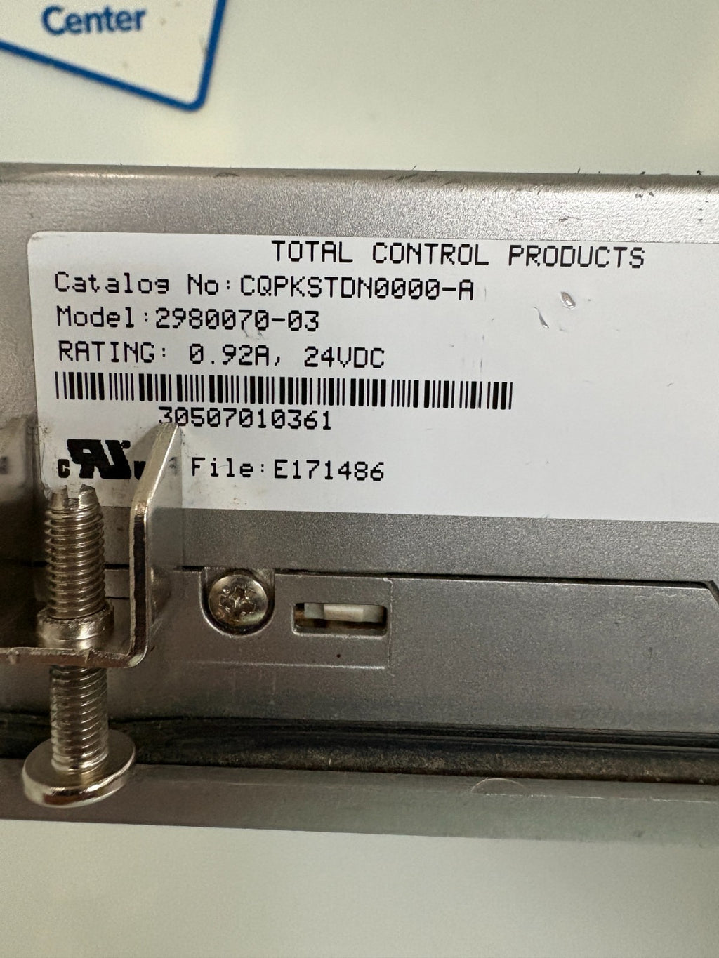 TOTAL CONTROL PRODUCTS QUICK TOUCH SCREEN CQPKSTDN0000-A