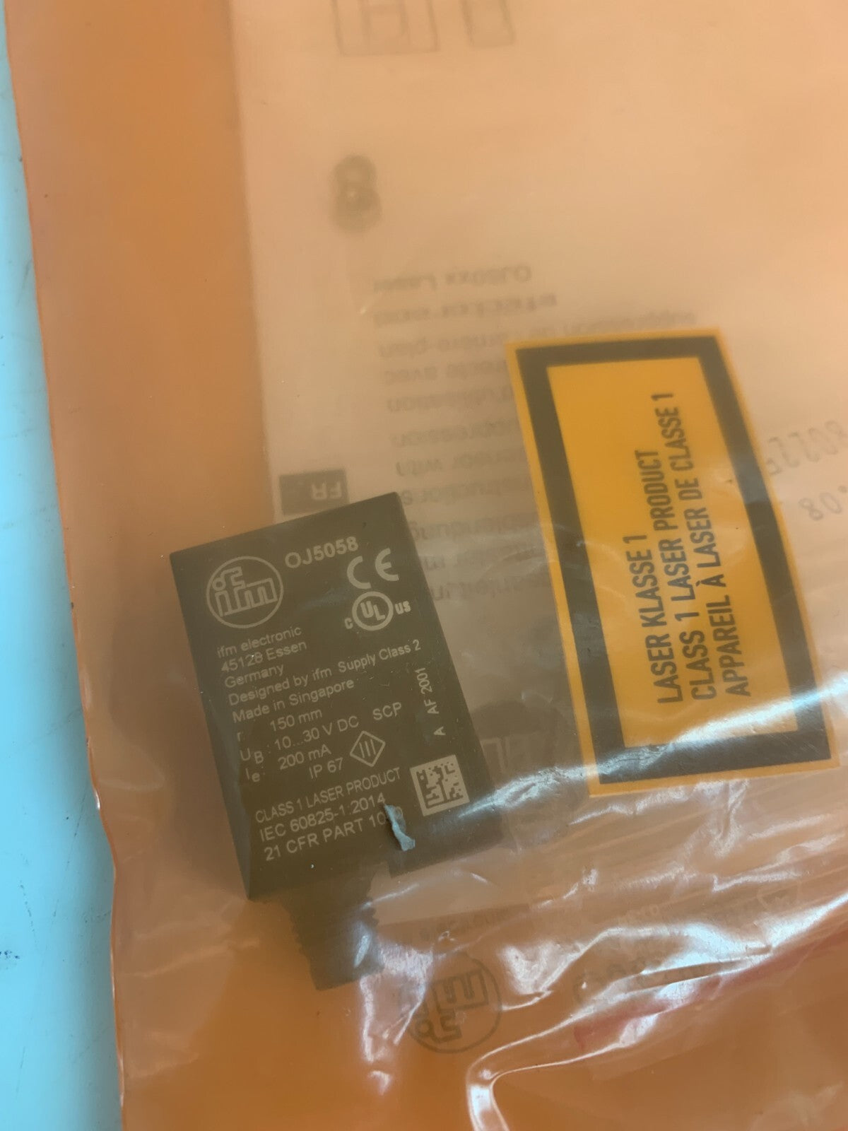 IFM OJ5058  Photoelectric Diffuse Sensor
