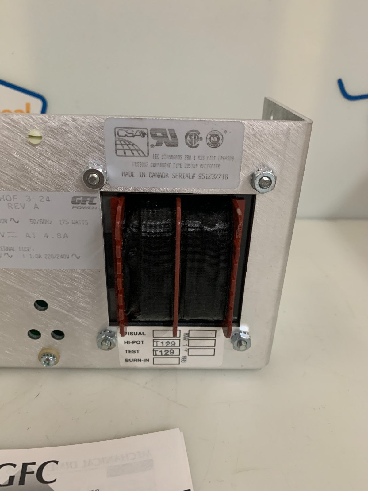 GFC POWER POWER SUPPLY GHOF 3-24 REV A