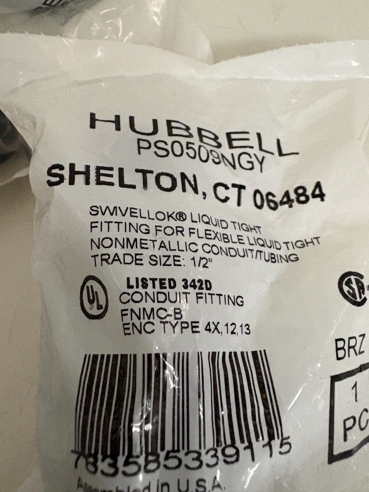 LOT OF 6 HUBBELL SWIVELLOK LIQUID TIGHT CONDUIT FITTING PS0509NGY2
