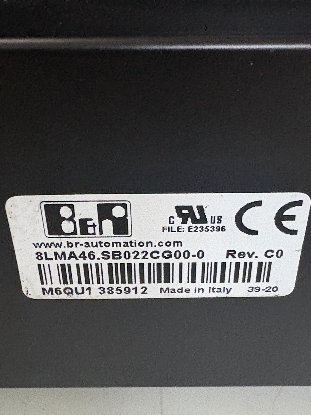 ABB B&R AUTOMATION 8LMA46.SB022CG00-0 REV. C0 w/ 8DI46S.SB0227400-1 SERVO MOTOR1
