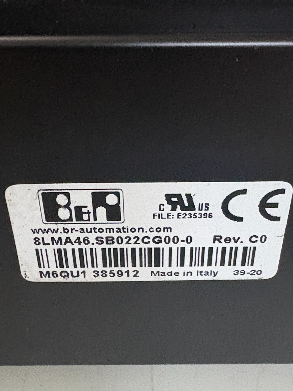 ABB B&R AUTOMATION 8LMA46.SB022CG00-0 REV. C0 w/ 8DI46S.SB0227400-1 SERVO MOTOR1