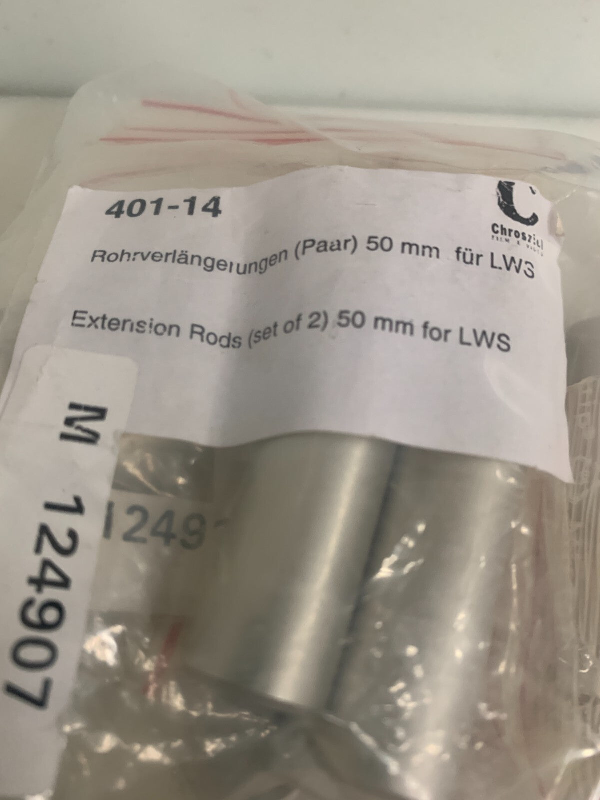 LOT OF 7  CHROSZIEL EXTENSION RODS SET OF 2 #401-14 SET OF 2