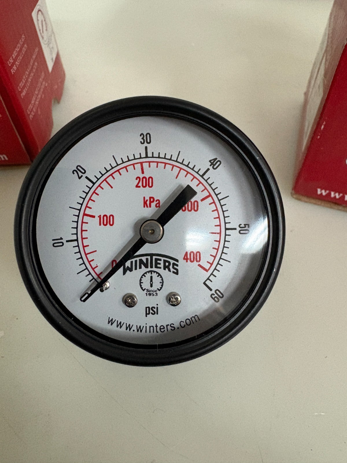 WINTERS PRESSURE GAUGE 0-60 PSI MIX LOT OF 3 1XPEM1404 2" 1/8 NPT 2XPEM1405 2"