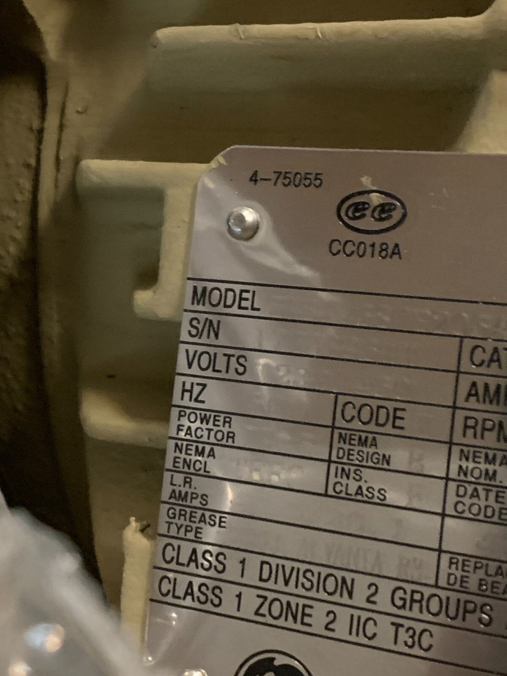 GENERAL ELECTRIC 2HP ELECTRIC MOTOR  5KS145STE205  1730RPM M7725