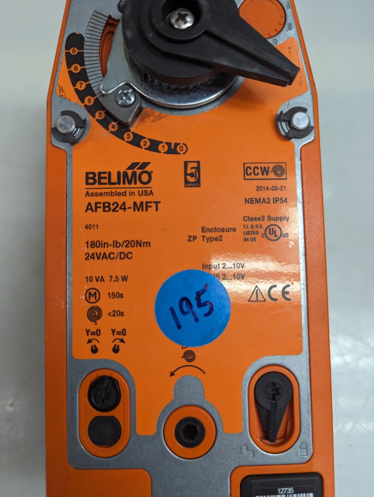 BELIMO AFB24-MFT 24 180In-lb/20Nm 24VAC/DC