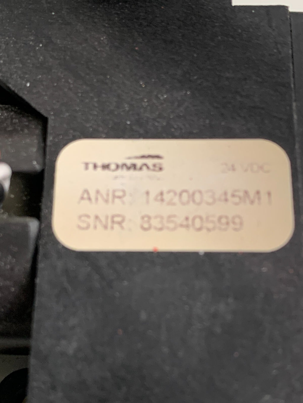 THOMAS  Diaphragm Vacuum Pump  14200345M2  w/Actuator  432201630459