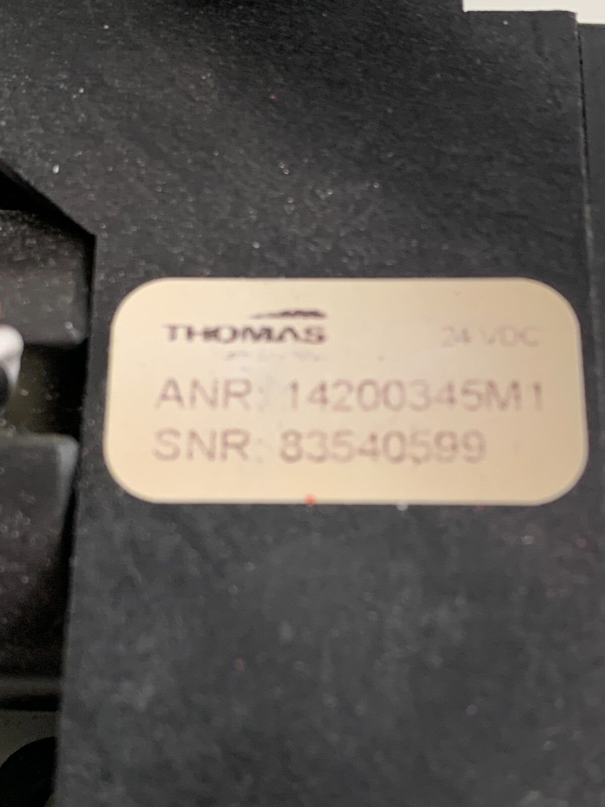 THOMAS  Diaphragm Vacuum Pump  14200345M2  w/Actuator  432201630459