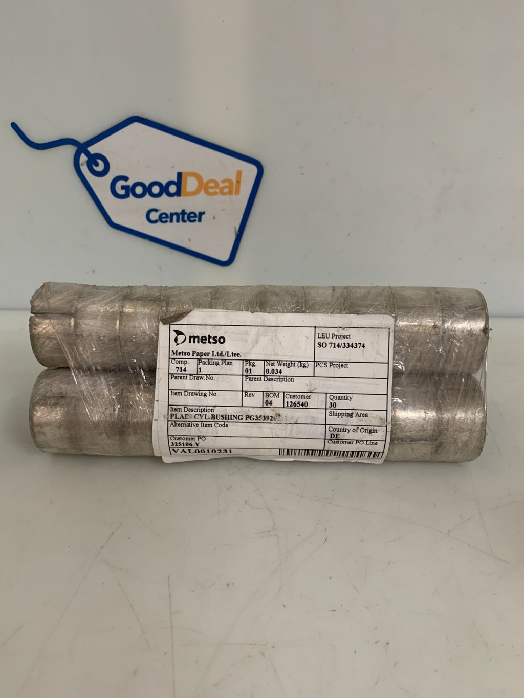 LOT OF 30 METSO PLAIN CYLINDER BUSHING PG353920 VAL0010231