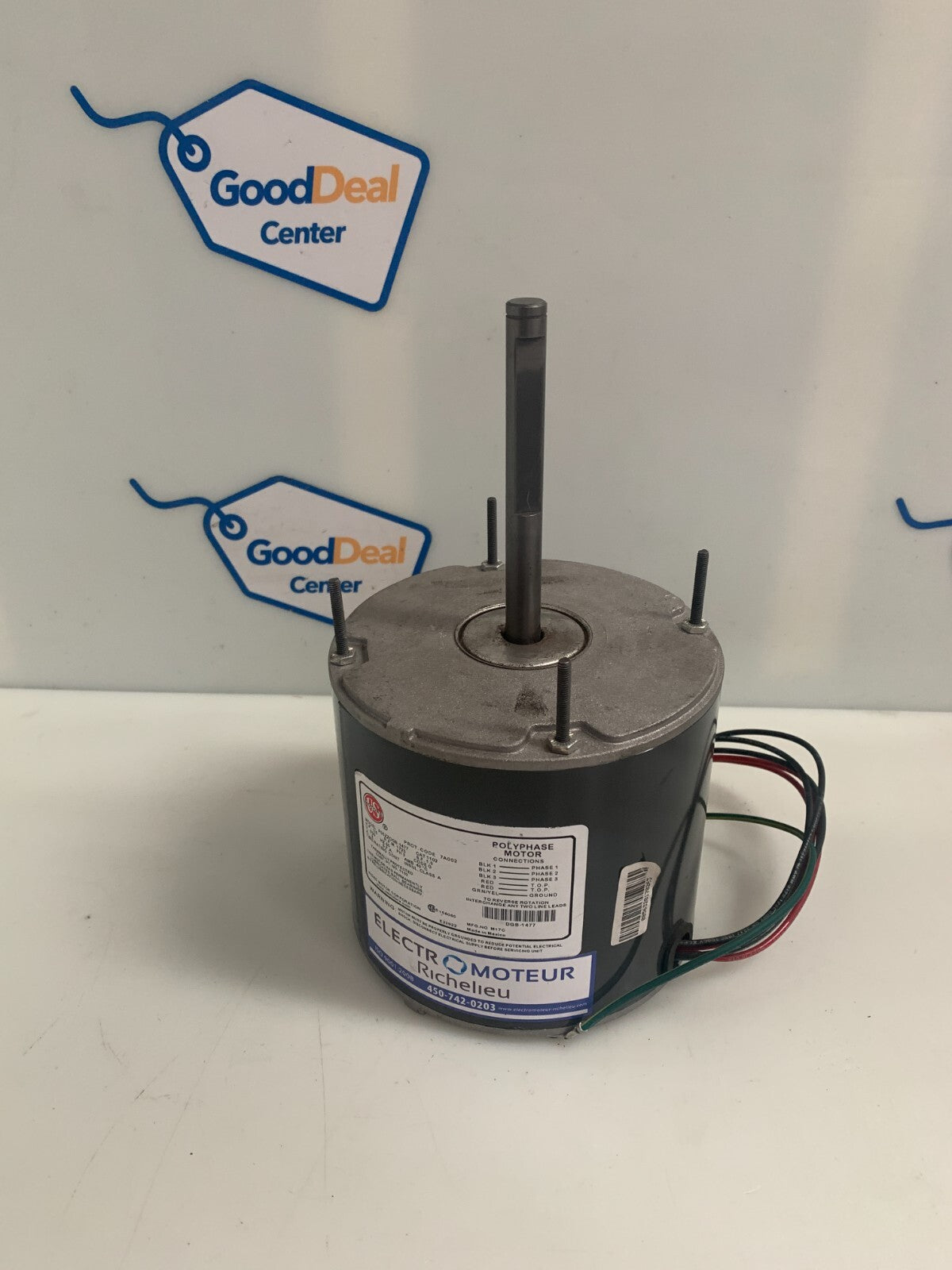 US MOTOR POLYPHASE MOTOR MODEL P55ZZDGB-1477 1/6 HP 1725 RPM0