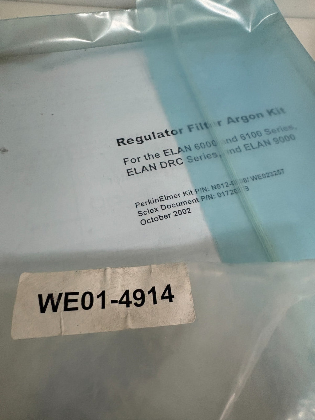 PERKIN ELMER FILTER/REGULATOR KIT FOR E 6000 N 812-0508 REV-A