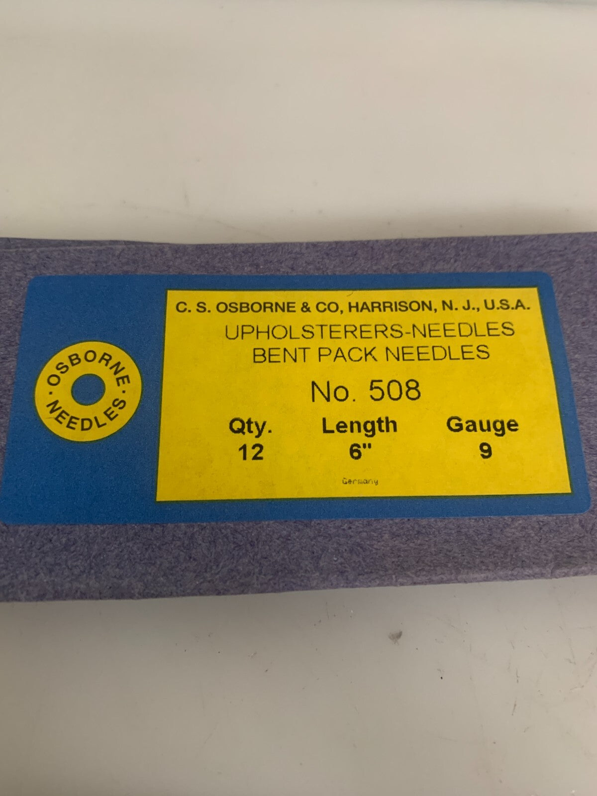 LOT OF 10 C.S. OSBORNE & CO. UPHOLSTERERS BENT NEEDLE #508