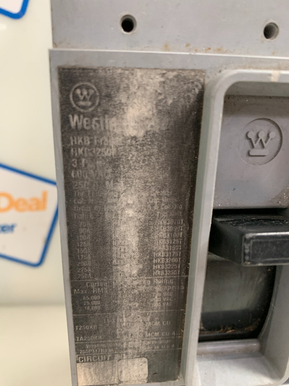 CUTTLER HAMMER WESTINGHOUSE ADJUSTABLE MAGNETIC RANGE HKB2250F CIRCUIT BREAKER2