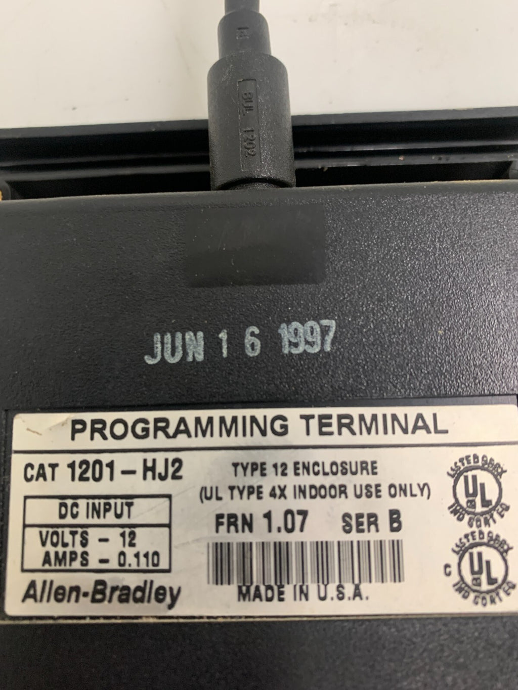 ALLEN-BRADLEY CAT 1201-HJ2 SER B PROGRAMMING TERMINAL