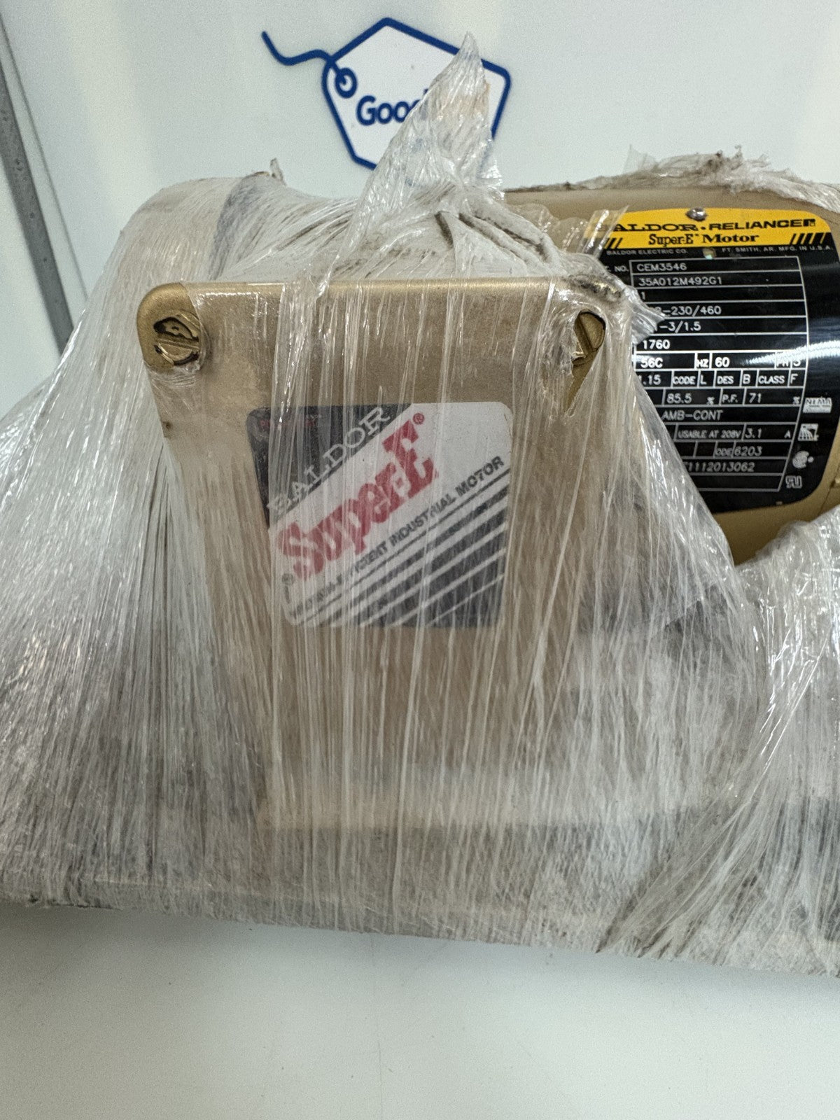 BALDOR RELIANCER SUPER E MOTOR 1HP 3PH #CEM3546