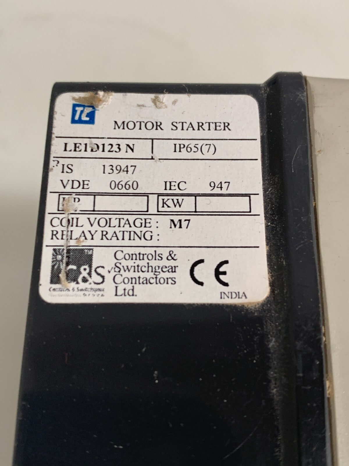 TC DOL MOTOR STARTER LE1D123N2