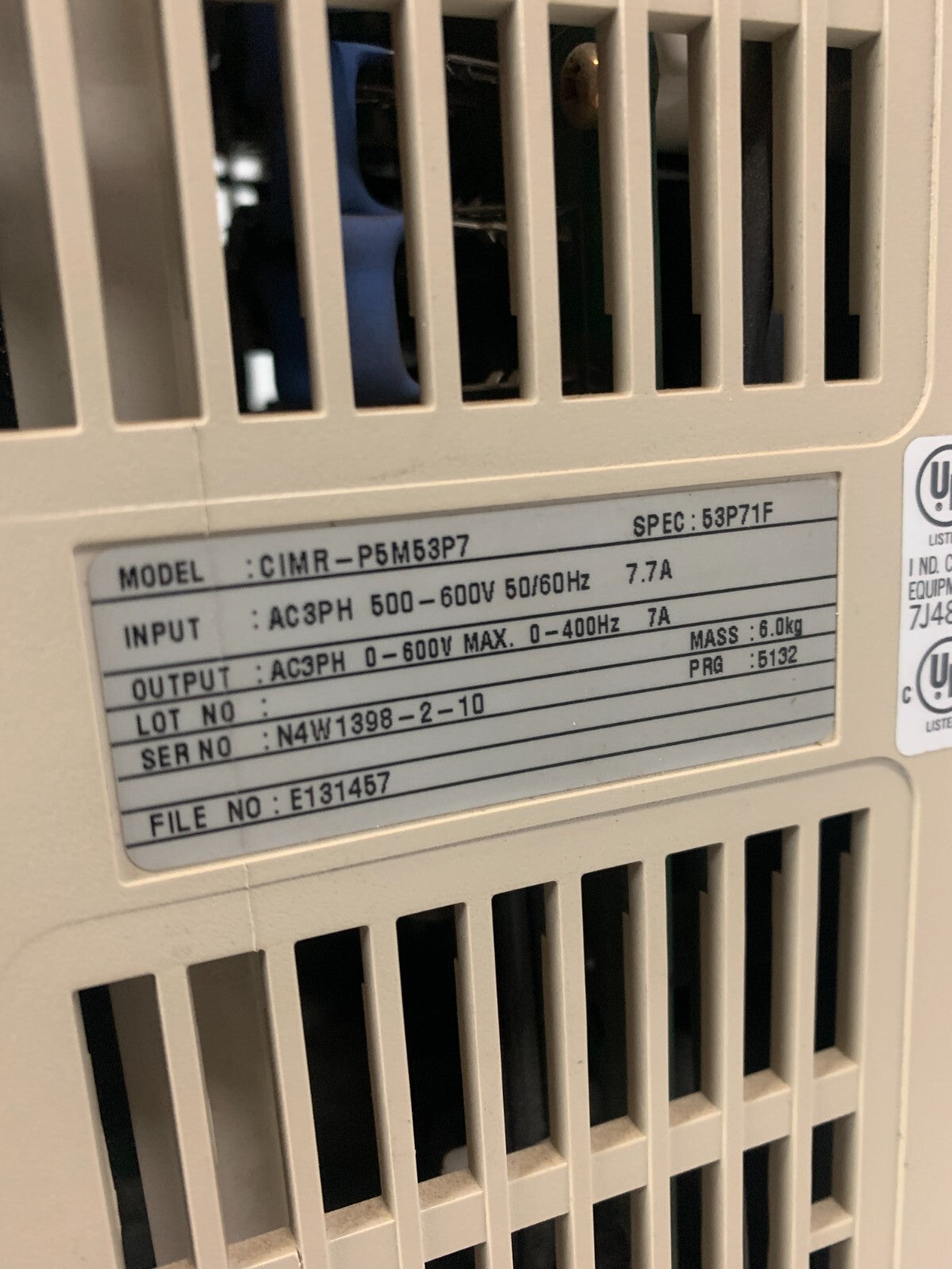 YASKAWA SERVO DRIVE GPD 506/P CIMR-P5M53P7