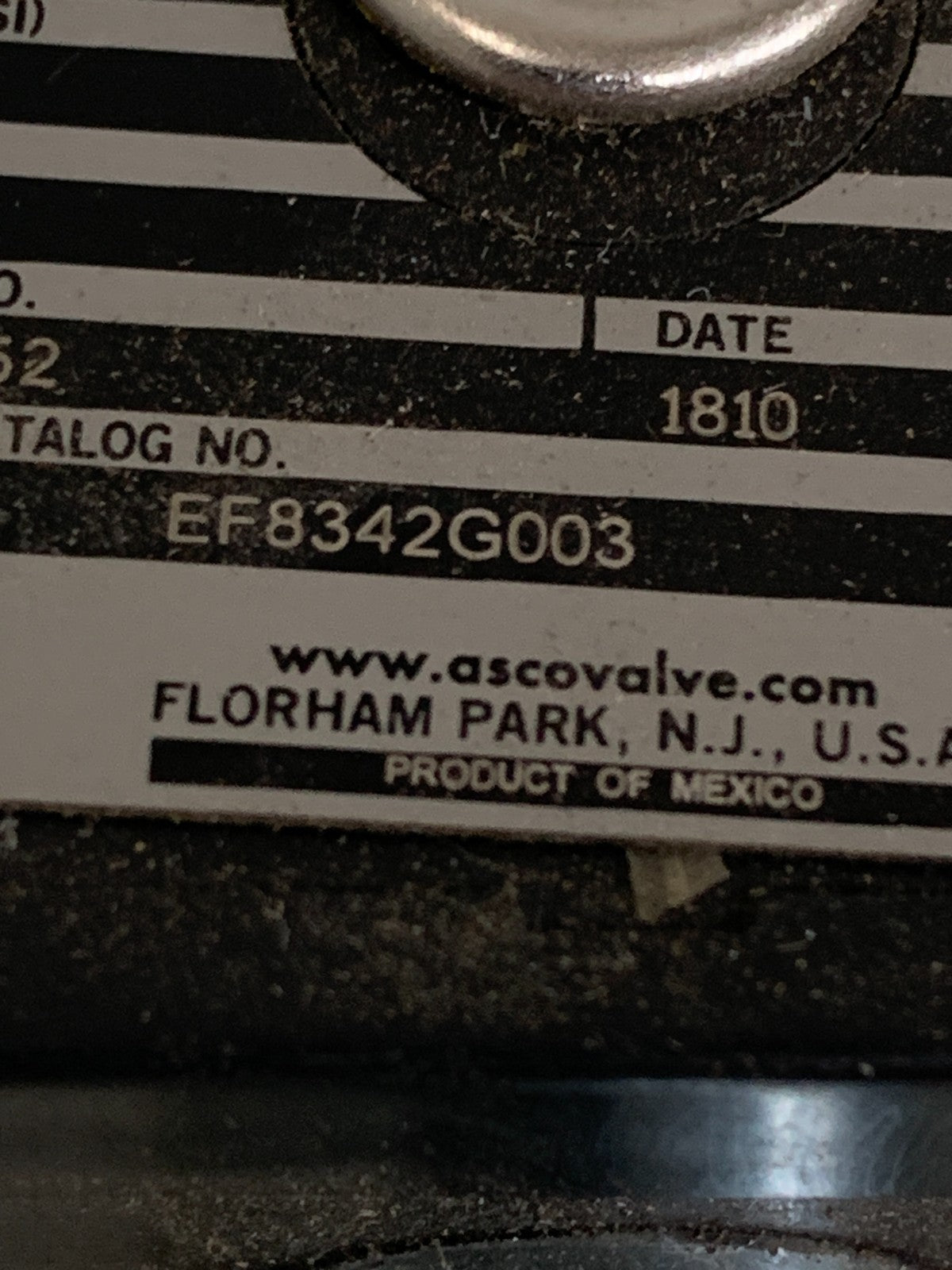 ASCO RED HAT SOLENOID VALVE EF8342G003